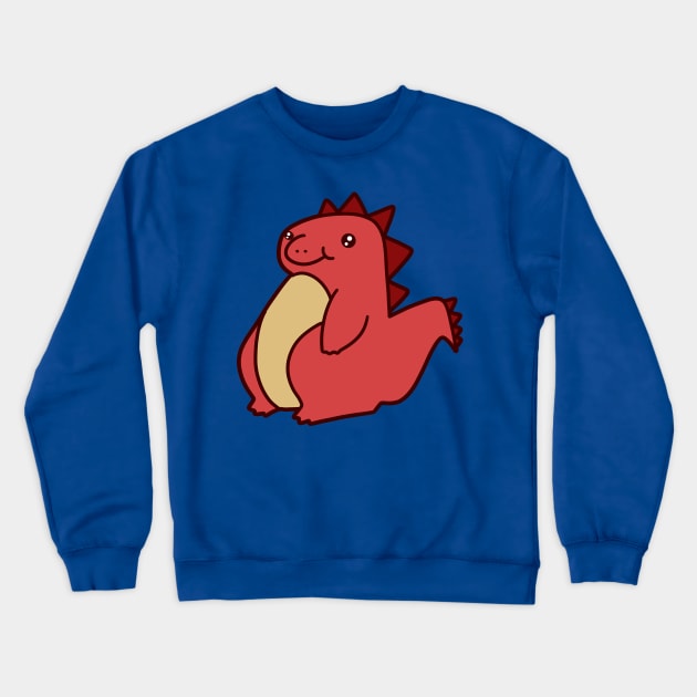 Cute Red Dinosaur Crewneck Sweatshirt by saradaboru